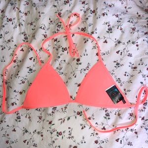 Jolyn Triangle Coral Beach Bikini Top